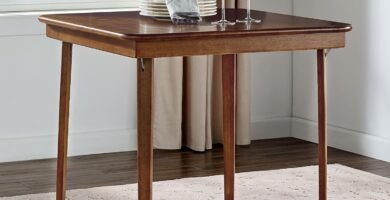 Mesa de comedor plegable de madera